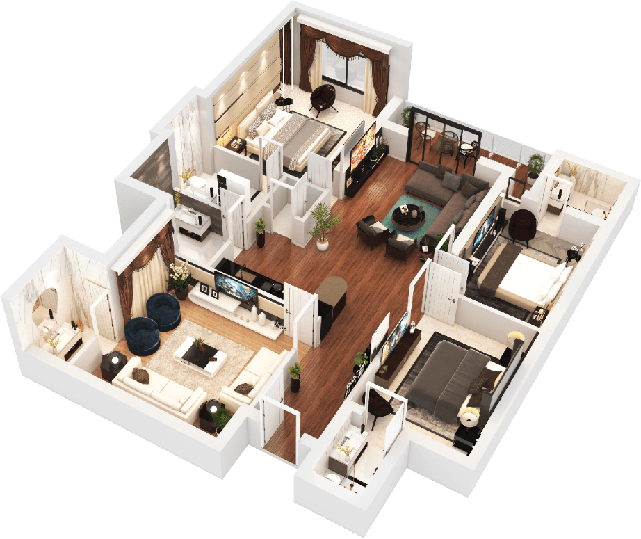 3 Bedroom Layout Plan